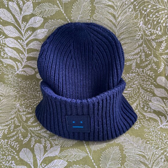 Acne Studios Pansy N Face Beanie 'Navy' - Picture 5 of 5